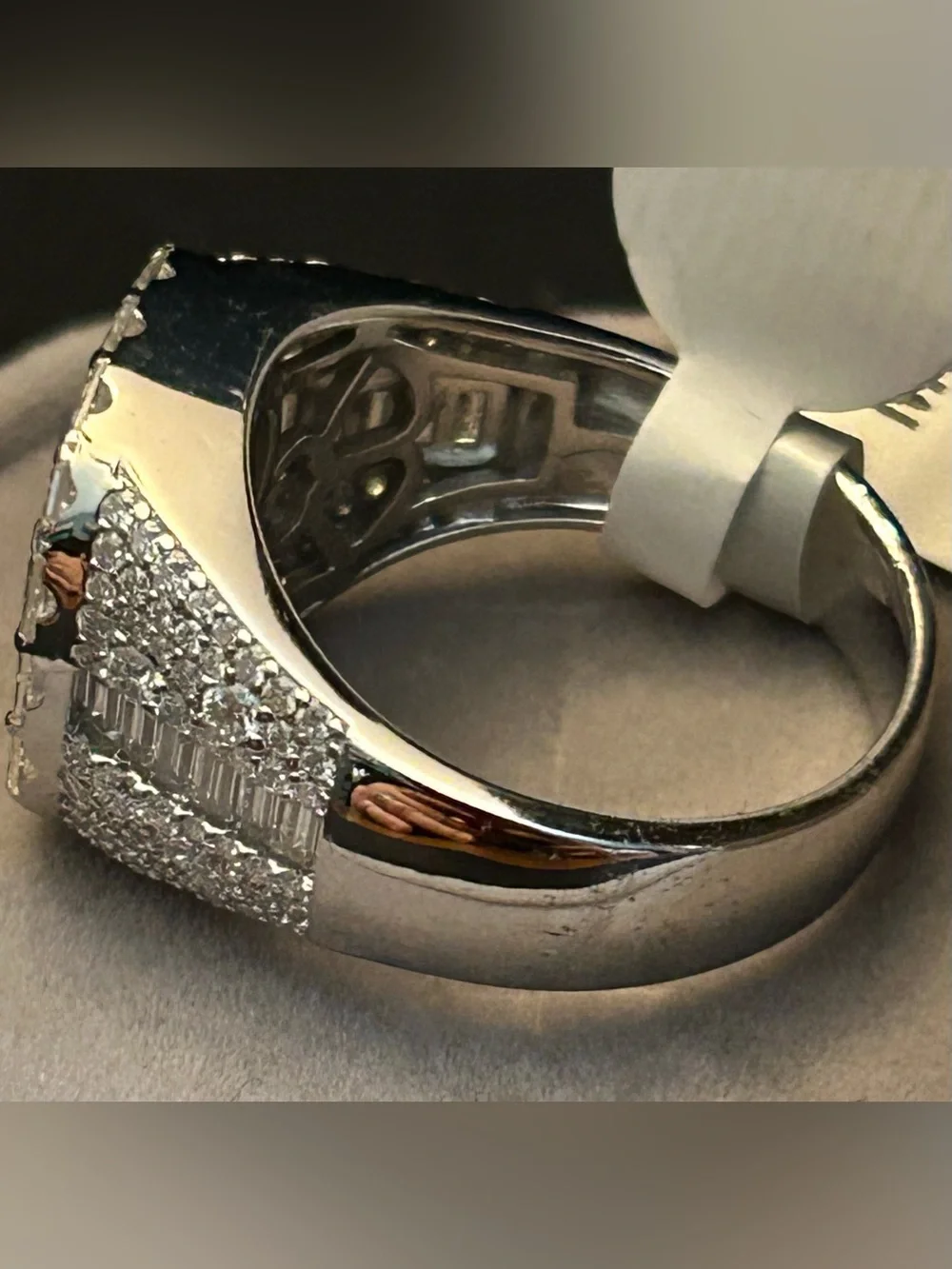 5.00CTW Moissanite Iced Out Men’s Ring 11.55Grams 925 Sterling Silver Size 12